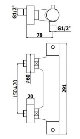 Przejdź do produktu Bateria natryskowa ścienna termostatyczna Paffoni Light LIQ168CR chrom