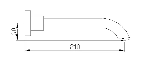 Wylewka 21 cm Sapho CR210CRO chrom