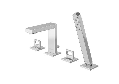 Przejdź do produktu Bateria wannowa 4-otworowa Kohlman Nexen QB240U chrom