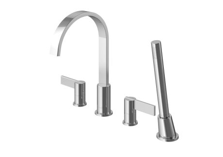 Przejdź do produktu Bateria wannowa 4-otworowa Kohlman Dexame QB240D chrom