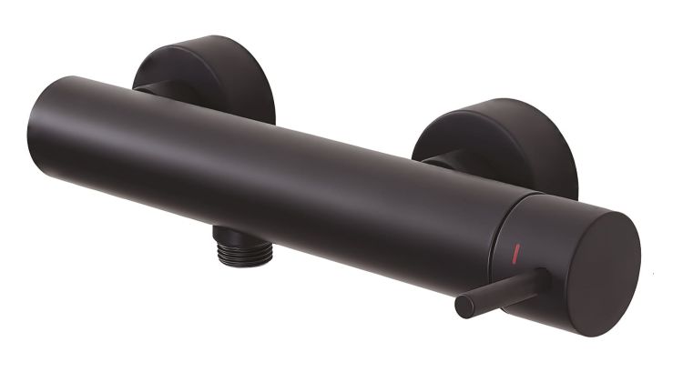 Bateria natryskowa ścienna Paffoni Light LIG168NO czarny mat