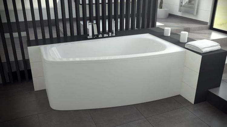 Wanna asymetryczna 150x80 cm Besco Luna 150 prawa