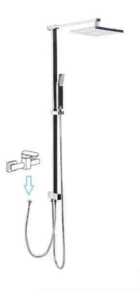 Zestaw prysznicowy z deszczownicą Sapho Spy 1202-16+PY11 chrom