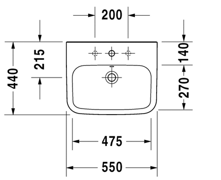 Przejdź do produktu Umywalka 55cm, Duravit DuraStyle 231955