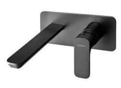 Bateria umywalkowa podtynkowa Sapho Spy PY08/15 czarny mat