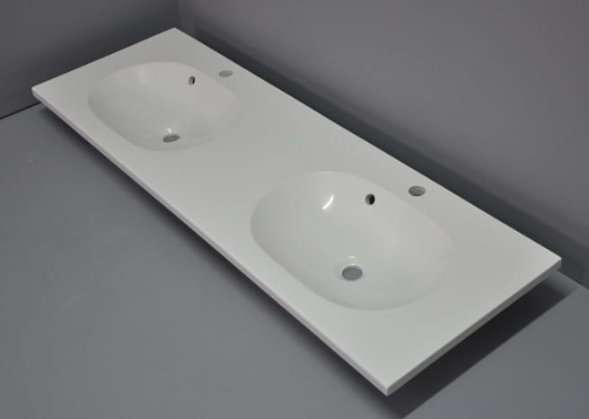 Umywalka podwójna konglomeratowa 160x48 cm Dublin 160/2