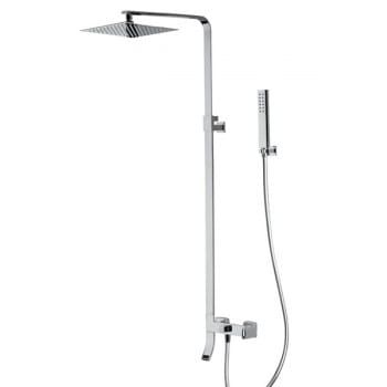 Przejdź do produktu Kolumna prysznicowa z kwadratową deszczownicą i wylewką Fromac 15861 chrom