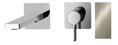 Przejdź do produktu Bateria umywalkowa podtynkowa L-20cm stal szczotkowana Paffoni Rock RO105ST70