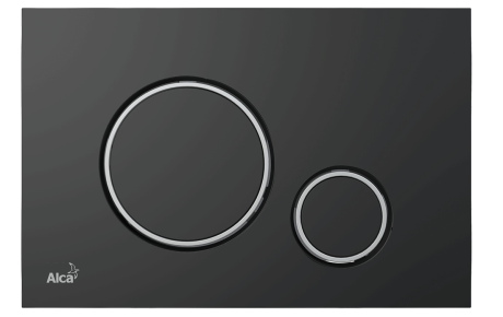 Przejdź do produktu Przycisk spłukujący do systemów podtynkowych czarny mat/chrom połysk Alcaplast M778