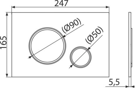 Przejdź do produktu Przycisk spłukujący do systemów podtynkowych czarny mat/chrom połysk Alcaplast M778