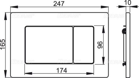 Przejdź do produktu Wzmacniany przycisk spłukujący sterowany sensorem do systemów podtynkowych zasilanie sieciowe Alcaplast Antivandal M279S 