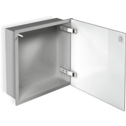 Szafka łazienkowa pod zabudowę 32,3x32,3x10 cm kołnierz Flat MCJ szkło białe F.PWD LGR 300/10 malowana proszkowo kolor szary