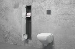 Schowek do szczotki i papieru toaletowego do zabudowy 18x97,5x15 cm MCJ PW2DWC950