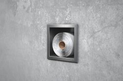 Półka łazienkowa wnękowa do zabudowy 18x18x10 cm ze stali nierdzewnej kołnierz typu Bend MCJ B.PWN 300/10