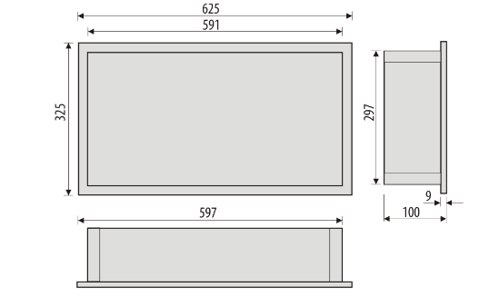 Półka łazienkowa wnękowa do zabudowy 62,5x32,5x10 cm ze stali nierdzewnej MCJ PWN600/10