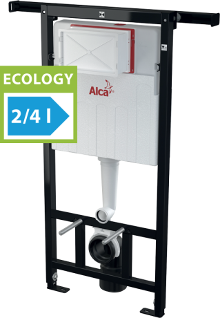 Przejdź do produktu Podtynkowy system WC z belką rozporową i spłukiwaniem ekologicznym do zabudowy suchej Alcaplast AM102/1120E Jadromodul