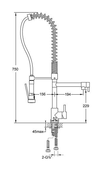 Bateria zlewozmywakowa Steinberg seria 100 chrom 1001480