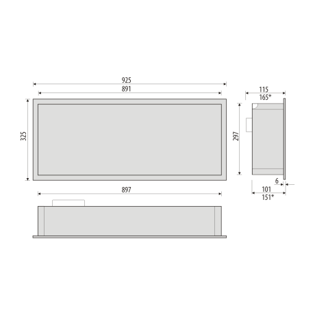 Przejdź do produktu Półka łazienkowa wnękowa do zabudowy 92,5x32,5x10 cm ze stali nierdzewnej, lakierowanej na biało z oświetleniem LED MCJ B.PWN LWH 900/10LED