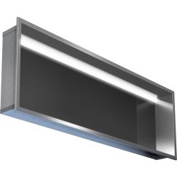 Półka łazienkowa wnękowa do zabudowy 92,5x32,5x10 cm ze stali nierdzewnej z oświetleniem LED kołnierz typu Bend MCJ B. PWN LED 900/15