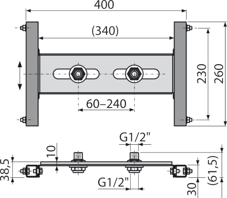 Przejdź do produktu Rama montażowa do baterii w konstrukcjach gipsowo-kartonowych Alcaplast A117B