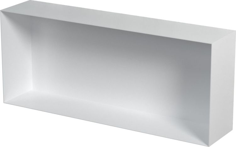 Półka łazienkowa wnękowa do zabudowy 60x10 cm ze stali nierdzewnej z regulowaną głębokością montażu MCJ PWR600/10/15 biały