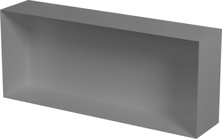 Półka łazienkowa wnękowa do zabudowy 60x10 cm ze stali nierdzewnej z regulowaną głębokością montażu MCJ PWR600/10/15 szary