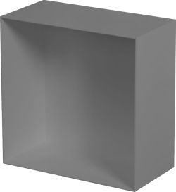 Półka łazienkowa wnękowa do zabudowy 30x15 cm ze stali nierdzewnej MCJ PWR300/10/15 szary