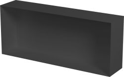 Półka łazienkowa wnękowa do zabudowy 60x15 cm ze stali nierdzewnej z regulowaną głębokością montażu MCJ PWR600/10/15 czarny