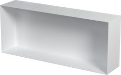Półka łazienkowa wnękowa do zabudowy 60x15 cm ze stali nierdzewnej z regulowaną głębokością montażu MCJ PWR600/10/15 biały