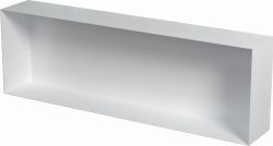 Półka łazienkowa wnękowa do zabudowy 90x10 cm ze stali nierdzewnej z regulowaną głębokością montażu MCJ PWR600/10/15 biały