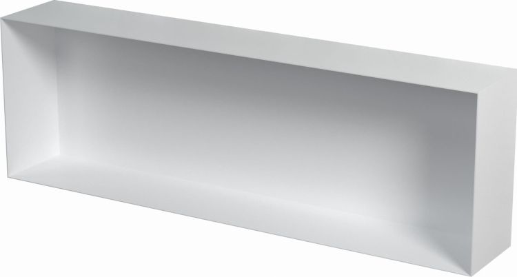 Półka łazienkowa wnękowa do zabudowy 90x10 cm ze stali nierdzewnej z regulowaną głębokością montażu MCJ PWR600/10/15 biały