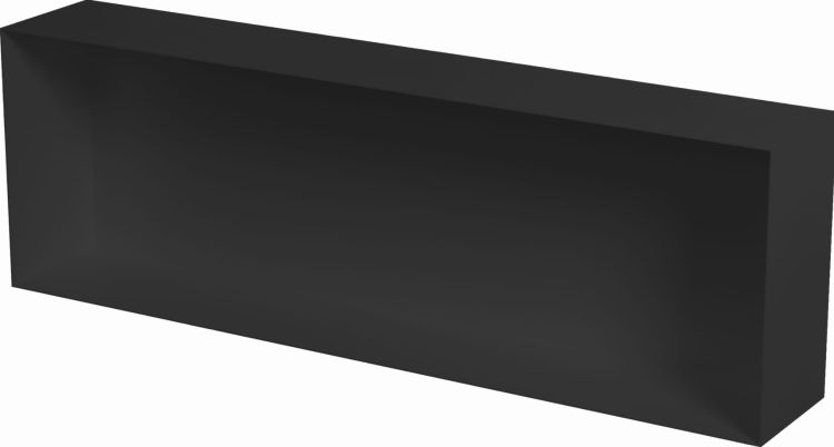 Półka łazienkowa wnękowa do zabudowy 90x10 cm ze stali nierdzewnej z regulowaną głębokością montażu MCJ PWR600/10/15 czarny