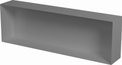 Półka łazienkowa wnękowa do zabudowy 90x10 cm ze stali nierdzewnej z regulowaną głębokością montażu MCJ PWR600/10/15 szary