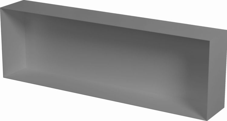 Półka łazienkowa wnękowa do zabudowy 90x10 cm ze stali nierdzewnej z regulowaną głębokością montażu MCJ PWR600/10/15 szary