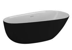 Wanna akrylowa wolnostojąca 170x60x85 cm Shila Polimat 00345 czarny mat