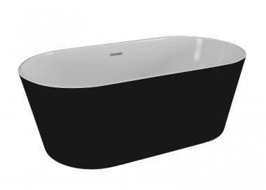Wanna akrylowa wolnostojąca 160x59x80 cm Uzo Polimat 00337 czarny mat