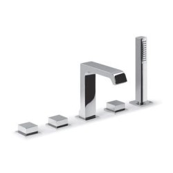 Bateria wannowa 5-elementowa ze słuchawką Sapho Infinity IFTECH5 chrom