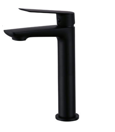 Przejdź do produktu Bateria umywalkowa stojąca 28,4 cm wysoka bez korka Demm Sleek 9914 czarny mat