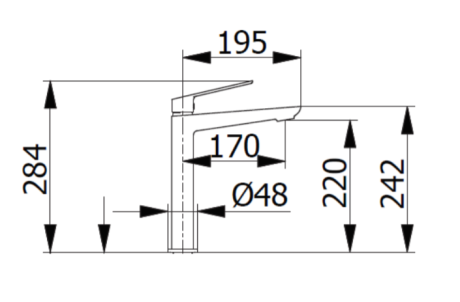 Przejdź do produktu Bateria umywalkowa stojąca 28,4 cm wysoka z korkiem Demm Sleek 9914/K czarny mat