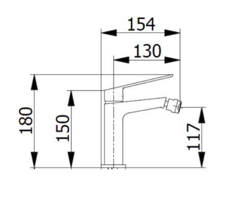Przejdź do produktu Bateria bidetowa 18 cm z korkiem klik-klak Demm Sleek 9920 chrom