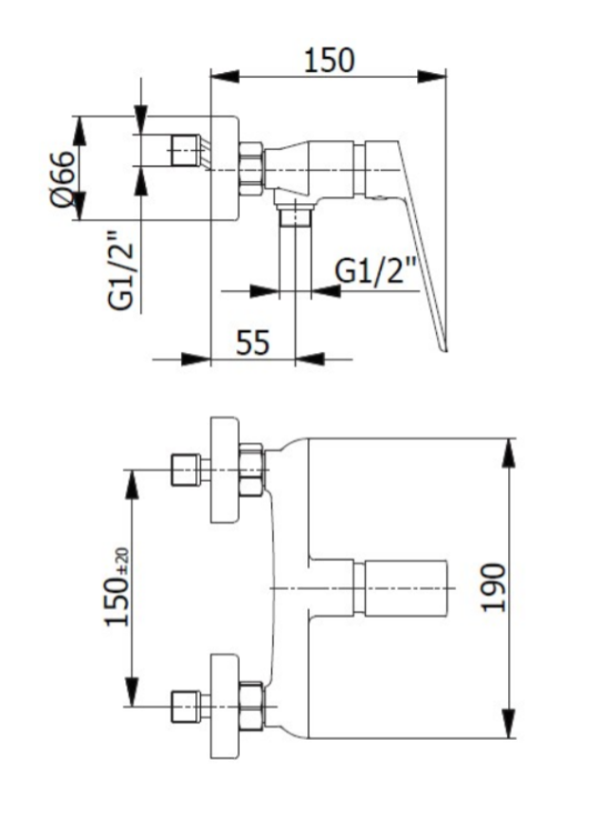 Bateria wannowa 19x11 cm z rączką prysznicową i wężem kompletna Demm Sleek 9900 czarny mat