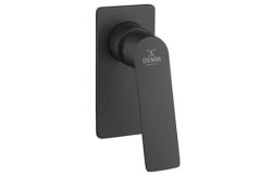 Bateria prysznicowa podtynkowa 1-drożna 6x13,4 cm Demm Sleek 9940 czarny mat