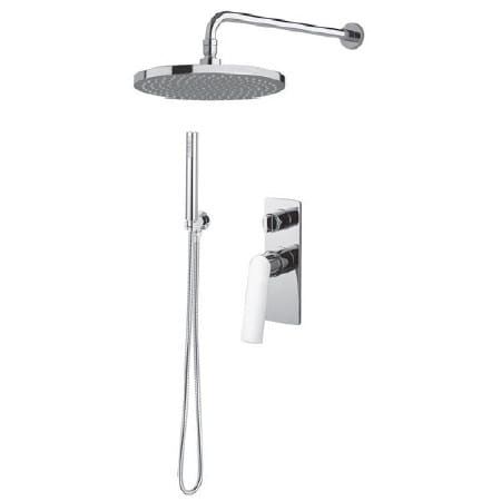 Przejdź do produktu Zestaw natryskowy z deszczownicą 25 cm, baterią podtynkową z przełącznikiem i rączką prysznicową Demm Sleek 99ZES25 chrom