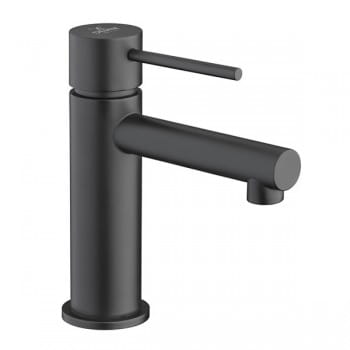 Bateria umywalkowa stojąca 16,6 cm z korkiem Demm Spike 6810/K czarny mat