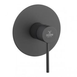 Bateria prysznicowa podtynkowa 13 cm 1-drożna Demm Spike 6840 czarny mat