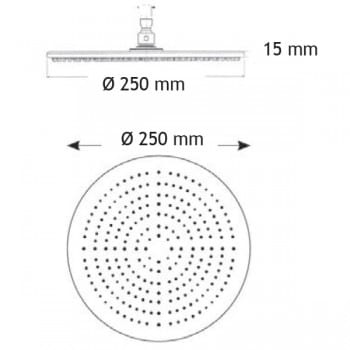 Deszczownica okrągła 25 cm Spike Demm
