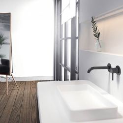 Bateria umywalkowa podtynkowa Steinberg 100 1814S czarny mat