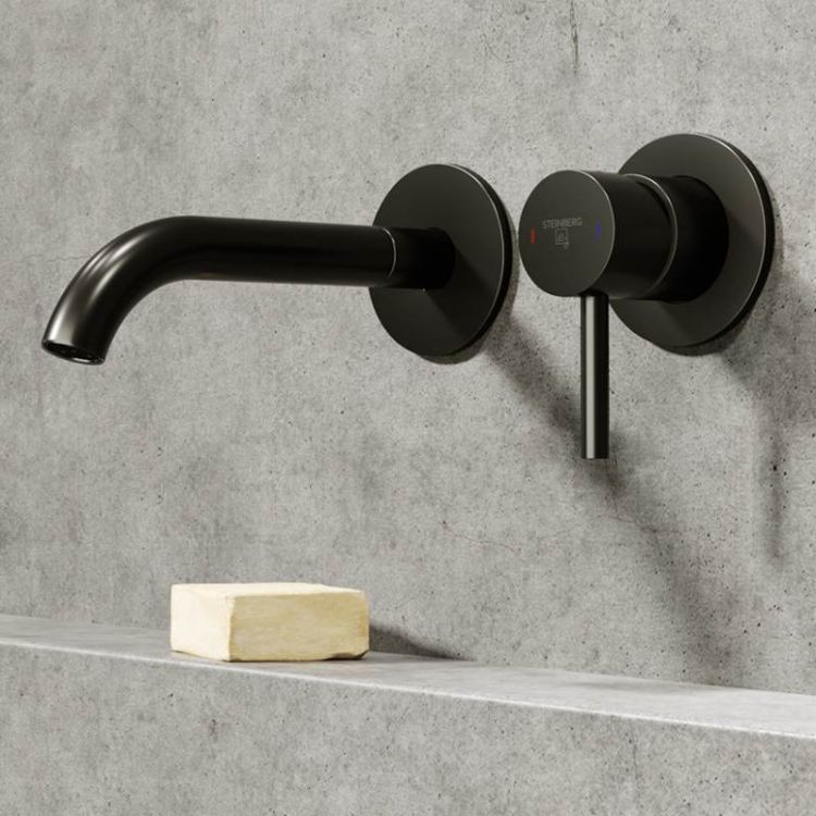 Bateria umywalkowa podtynkowa Steinberg 100 1824S czarny mat