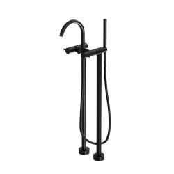 Bateria wannowa wolnostojąca 95 cm ze słuchawką prysznicową Steinberg 100 1162S czarny mat