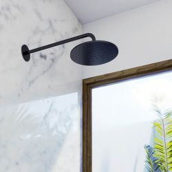 Deszczownica okrągła 25 cm z ramieniem Steinberg 100 1686S+7910S czarny mat